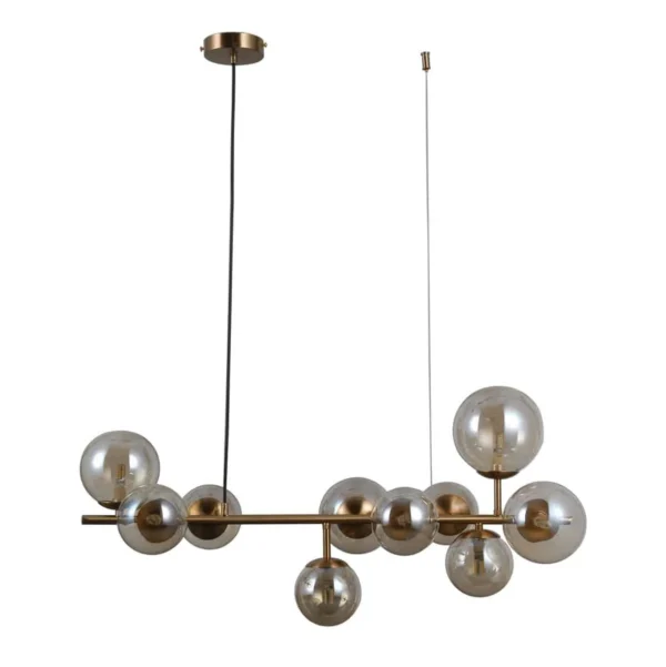Lampa loft wisząca Frontera PND-40423-10A miodowy mosiądz – Italux