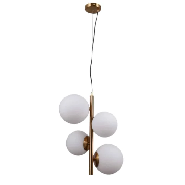 Lampa wisząca nowoczesna Riga PND-44213-4-HBR miodowy mosiądz – Italux