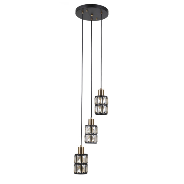 Lampa wisząca Menfi PND-44236-3-BK-GD - Italux