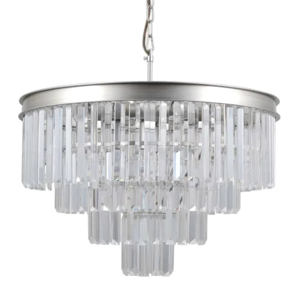 Lampa kryształowa wisząca VERDES PND-44372-8A-SLVR-BRW - Italux