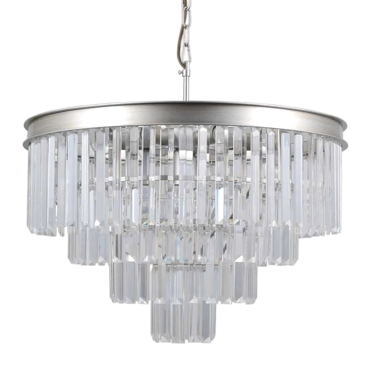Lampa kryształowa wisząca VERDES PND-44372-8A-SLVR-BRW - Italux