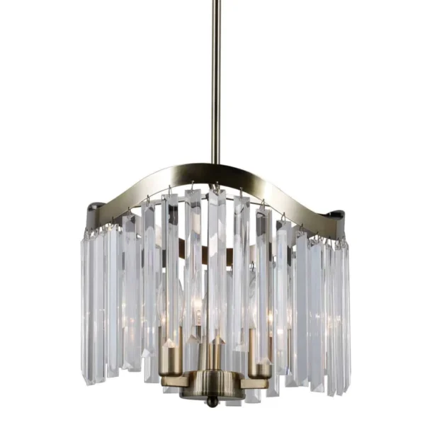 Lampa kryształowa wisząca Sabriga PND-44544-3 antyczny brąz – Italux