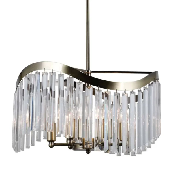 Lampa kryształowa wisząca Sabriga PND-44544-6 antyczny brąz – Italux