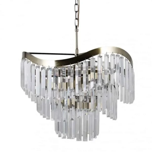 Lampa kryształowa wisząca Sabriga PND-44544-8 antyczny brąz – Italux