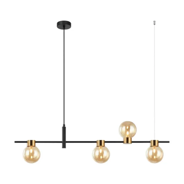 Lampa wisząca Bletter PND-5225-4-BK-AMB - Italux