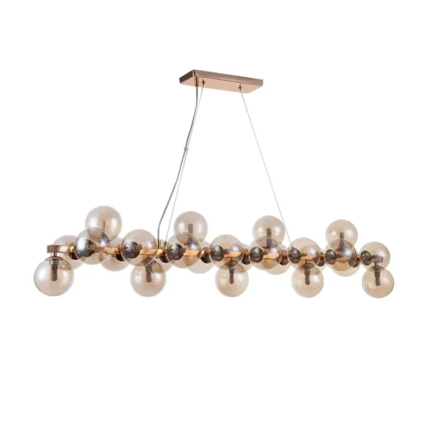 Lampa designerska wisząca CABELLA PND-5252-A-25-GD-CGN - Italux