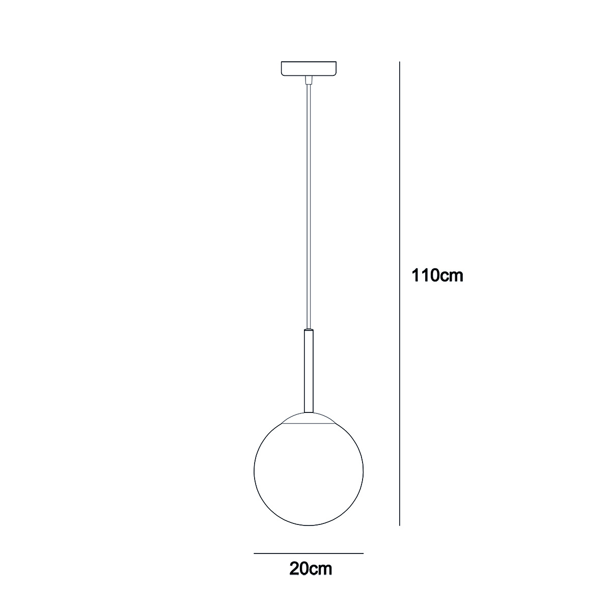 Lampa wisząca Deore PND-5578-1S-BRO-BK - Italux - obrazek 3