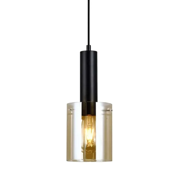Lampa wisząca nowoczesna SARDO PND-5581-1-BK+AMB - Italux