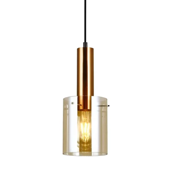 Lampa wisząca nowoczesna SARDO PND-5581-1-BRO+AMB - Italux