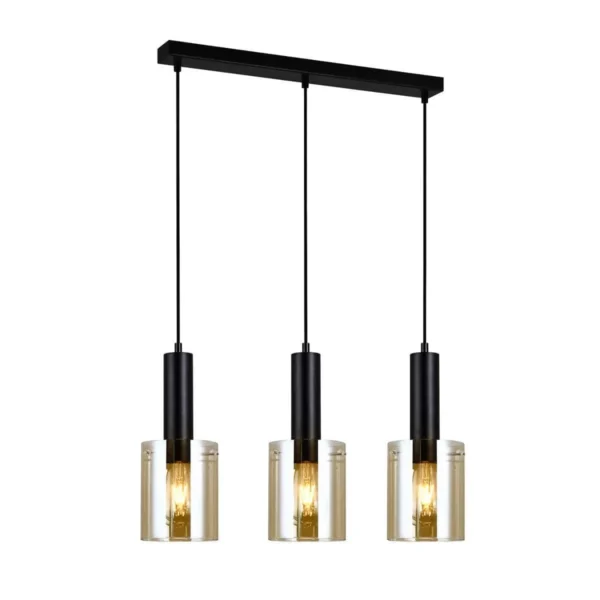 Lampa nad stół wisząca nowoczesna SARDO PND-5581-3-BK+AMB - Italux