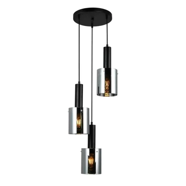 Lampa nad stół wisząca nowoczesna SARDO PND-5581-3A-BK+SG - Italux