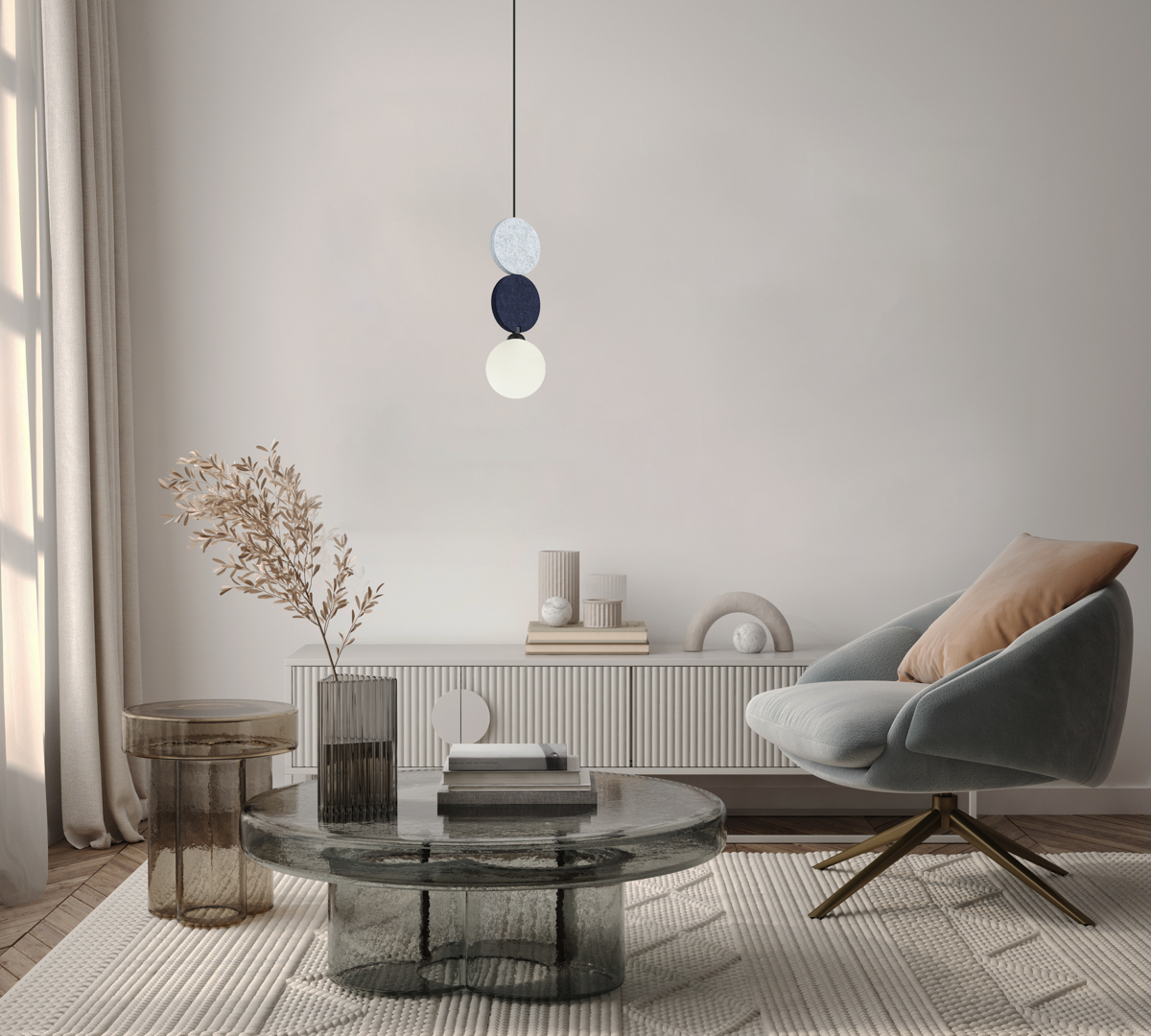 Lampa wisząca Andrea PND-59779B-1S-MLTI - Italux - obrazek 2