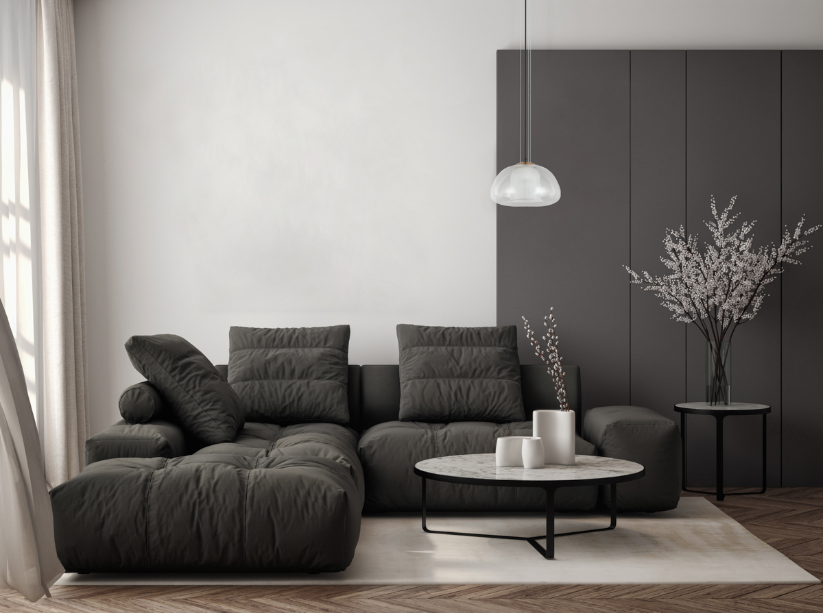 Lampa wisząca Feder PND-61001A-BK - Italux - obrazek 2
