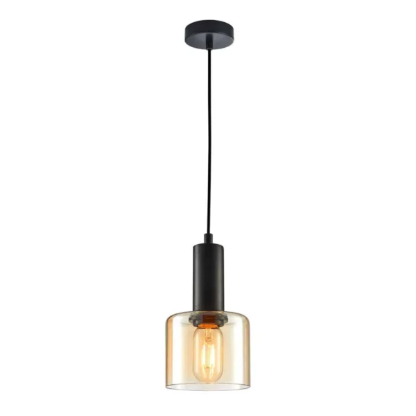 Lampa loft wisząca SANTIA PND-65342-1-BK+AMB - Italux