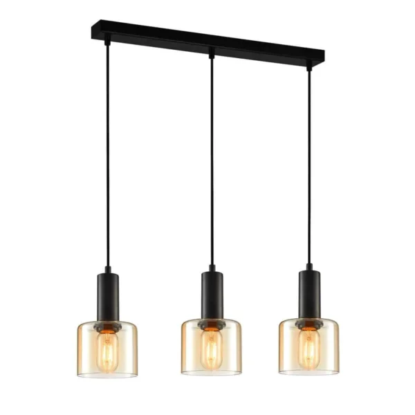 Lampa loft wisząca SANTIA PND-65342-3-BK+AMB - Italux