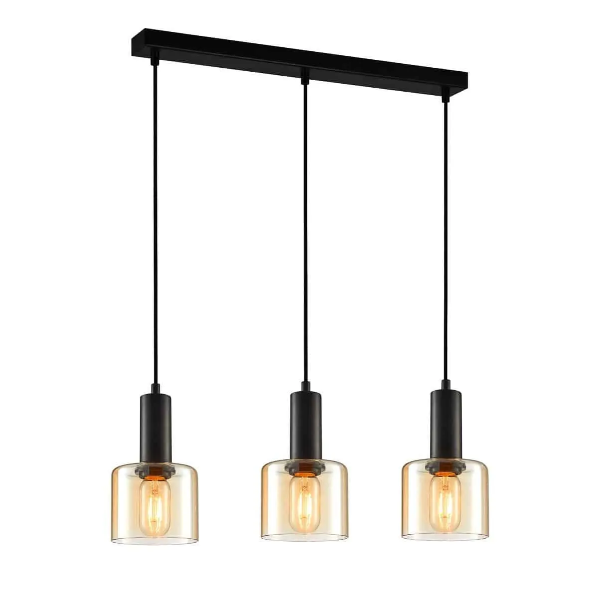 Lampa loft wisząca SANTIA PND-65342-3-BK+AMB - Italux