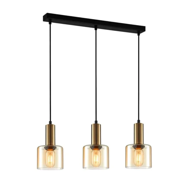 Lampa loft wisząca SANTIA PND-65342-3-BRO+AMB - Italux