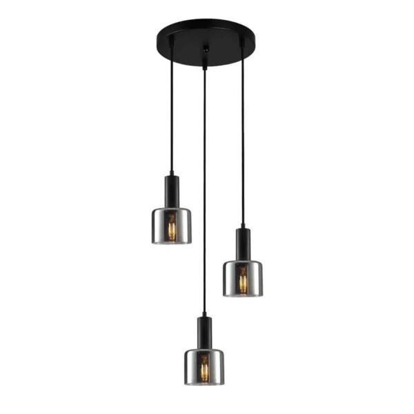 Lampa loft wisząca SANTIA PND-65342-3A-BK+SG - Italux