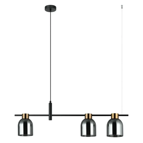 Lampa designerska wisząca Servio PND-66892-3-BK-SG- Italux