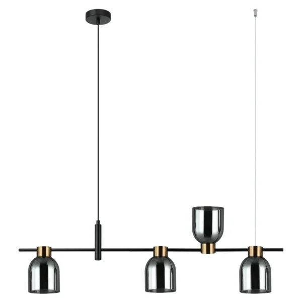 Lampa designerska wisząca Servio PND-66892-4-BK-SG- Italux