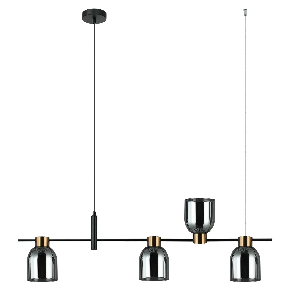 Lampa designerska wisząca Servio PND-66892-4-BK-SG- Italux