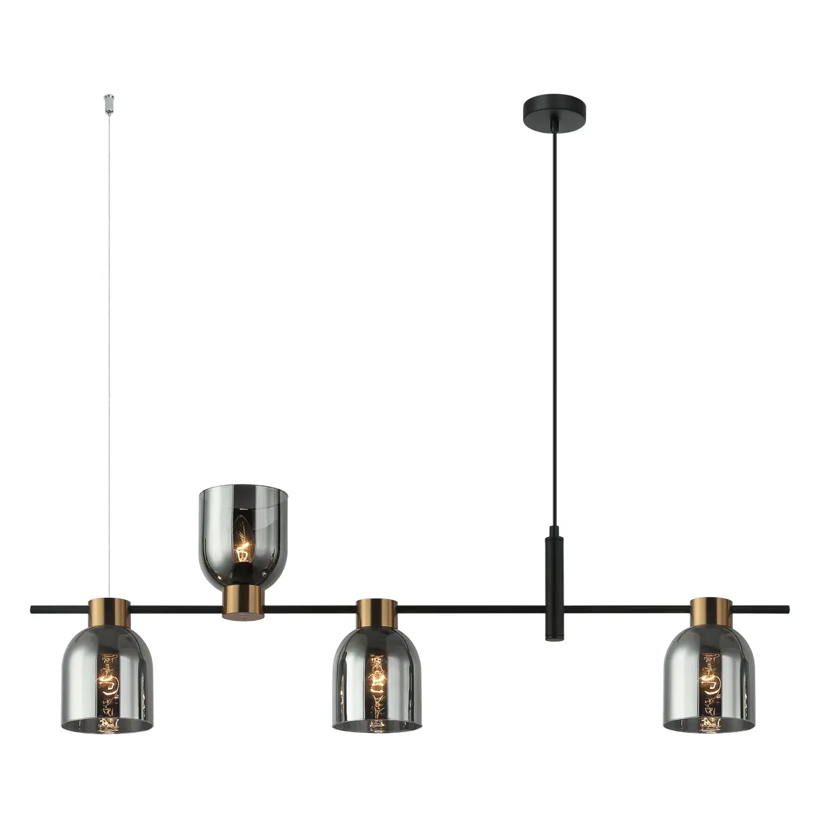 Lampa designerska wisząca Servio PND-66892-4-BK-SG- Italux - obrazek 2