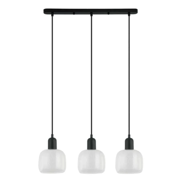 Lampa nad stół wisząca nowoczesna LAMEZIA PND-67594-3-BK+CL - Italux