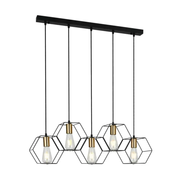 Lampa wisząca Aina PND-74889-5-BK - Italux
