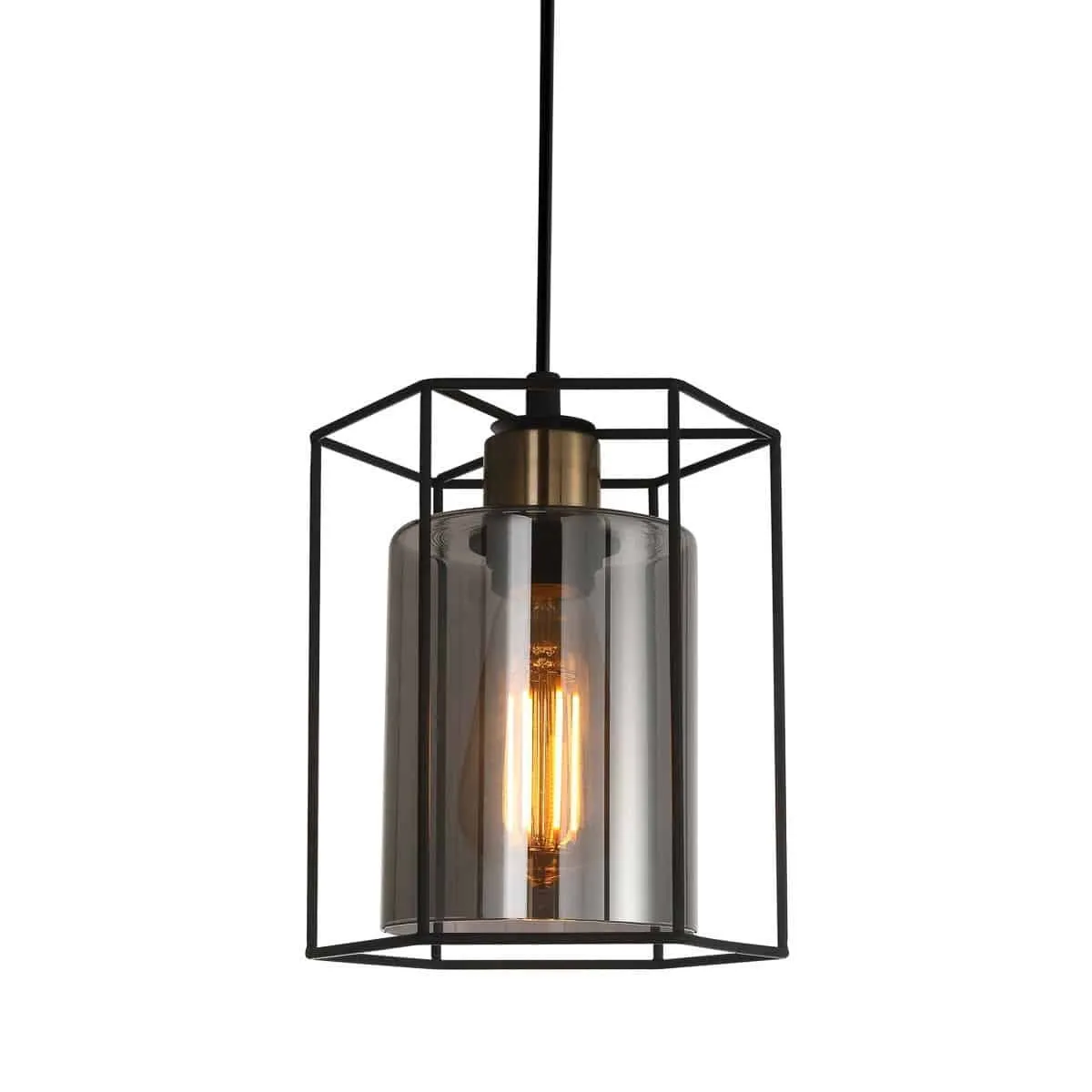 Lampa loft wisząca KALULA PND-78901-1-BK+SG - Italux