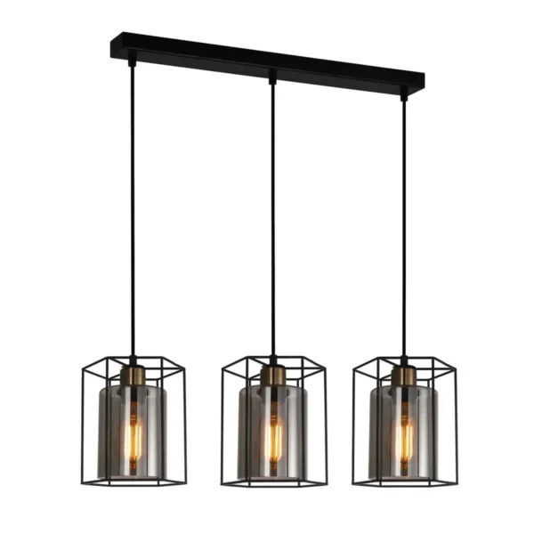 Lampa loft wisząca KALULA PND-78901-3-BK+SG - Italux