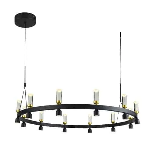 Lampa stylowa designerska wisząca Almelo PND-83812-24 - Italux