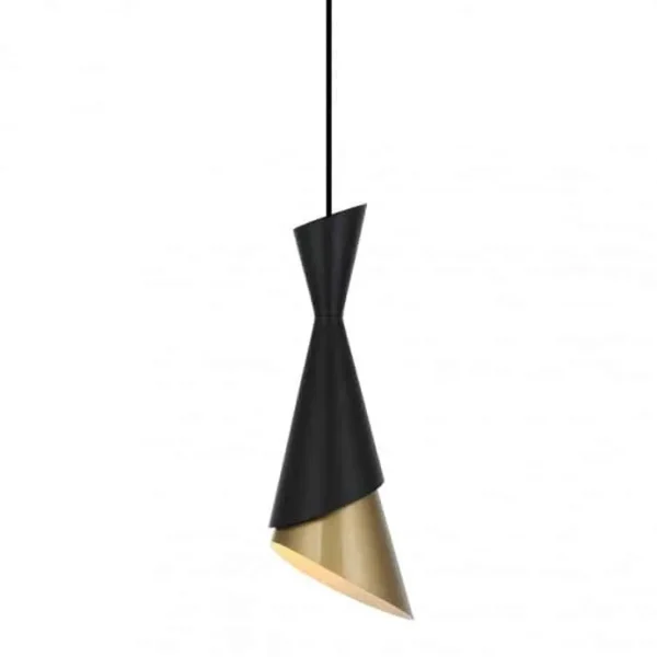 Lampa loft wisząca Malia PND-85949-1 BK+GD czarna – Italux