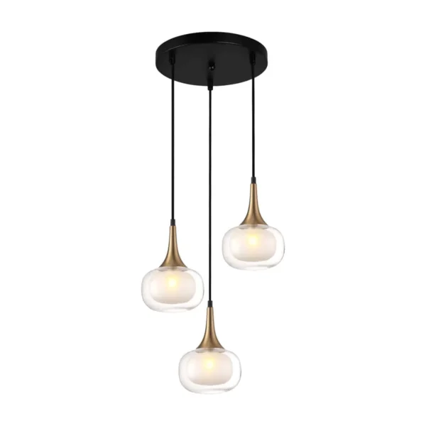 Lampa stylowa wisząca Konila PND-99709-3A-BRO-CL - Italux