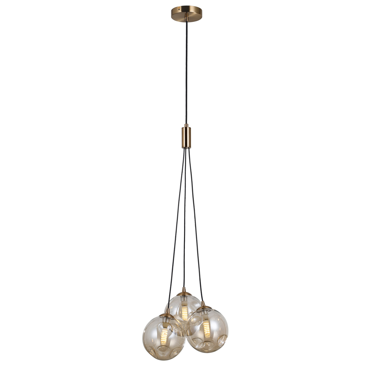 Lampa wisząca Perlos PND-54456-3-HB-AMB - Italux - obrazek 2