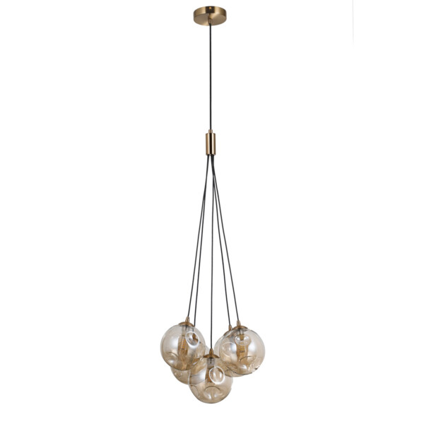 Lampa wisząca Perlos PND-54456-5-HB-AMB - Italux