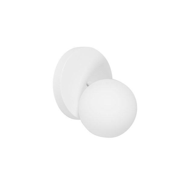 Kinkiet minimalistyczny kulka REFA biała RFA11000 - Ummo Lighting