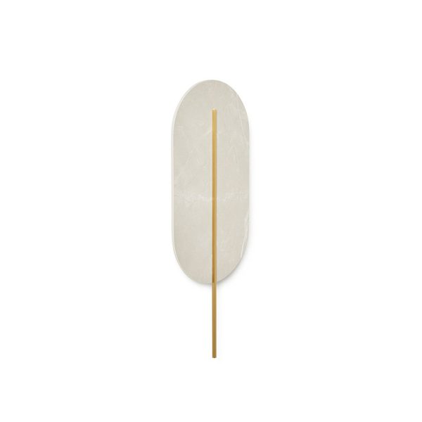 Kinkiet minimalistyczny biały + mosiądz ROKKE RKS22020 - Ummo Lighting
