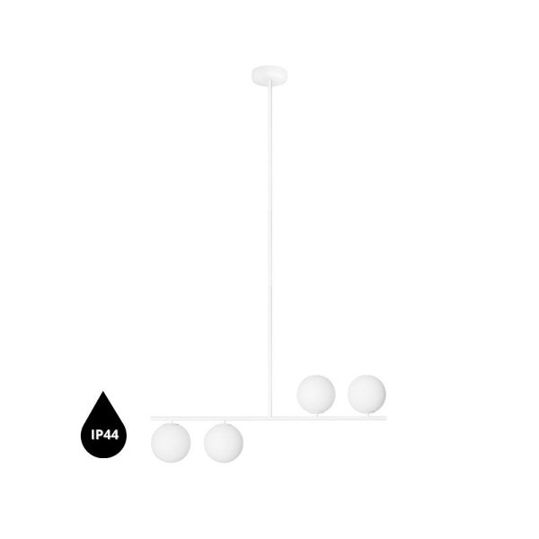 Lampa wisząca łazienkowa IP44 minimalistyczna SUGURI biała SGA111RS66 - Ummo Lighting