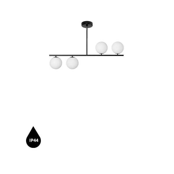 Lampa wisząca łazienkowa IP44 SUGURI czarna SGA122RS3 - Ummo Lighting