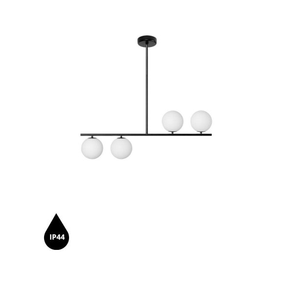 Lampa wisząca łazienkowa IP44 designerska SUGURI czarna SGA122RS6 - Ummo Lighting
