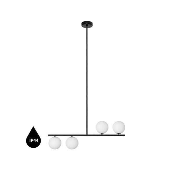 Lampa wisząca łazienkowa minimalistyczna IP44 SUGURI czarna SGA122RS66 - Ummo Lighting