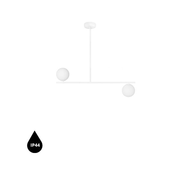 Lampa wisząca łazienkowa minimalistyczna IP44 SUGURI biała SGC311RS6 - Ummo Lighting