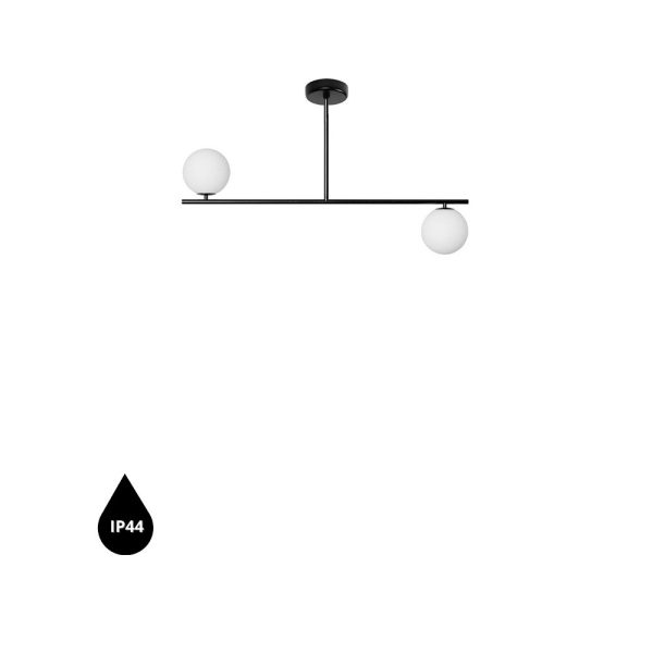 Lampa wisząca łazienkowa IP44 nowoczesna SUGURI czarna SGC322RS3 - Ummo Lighting