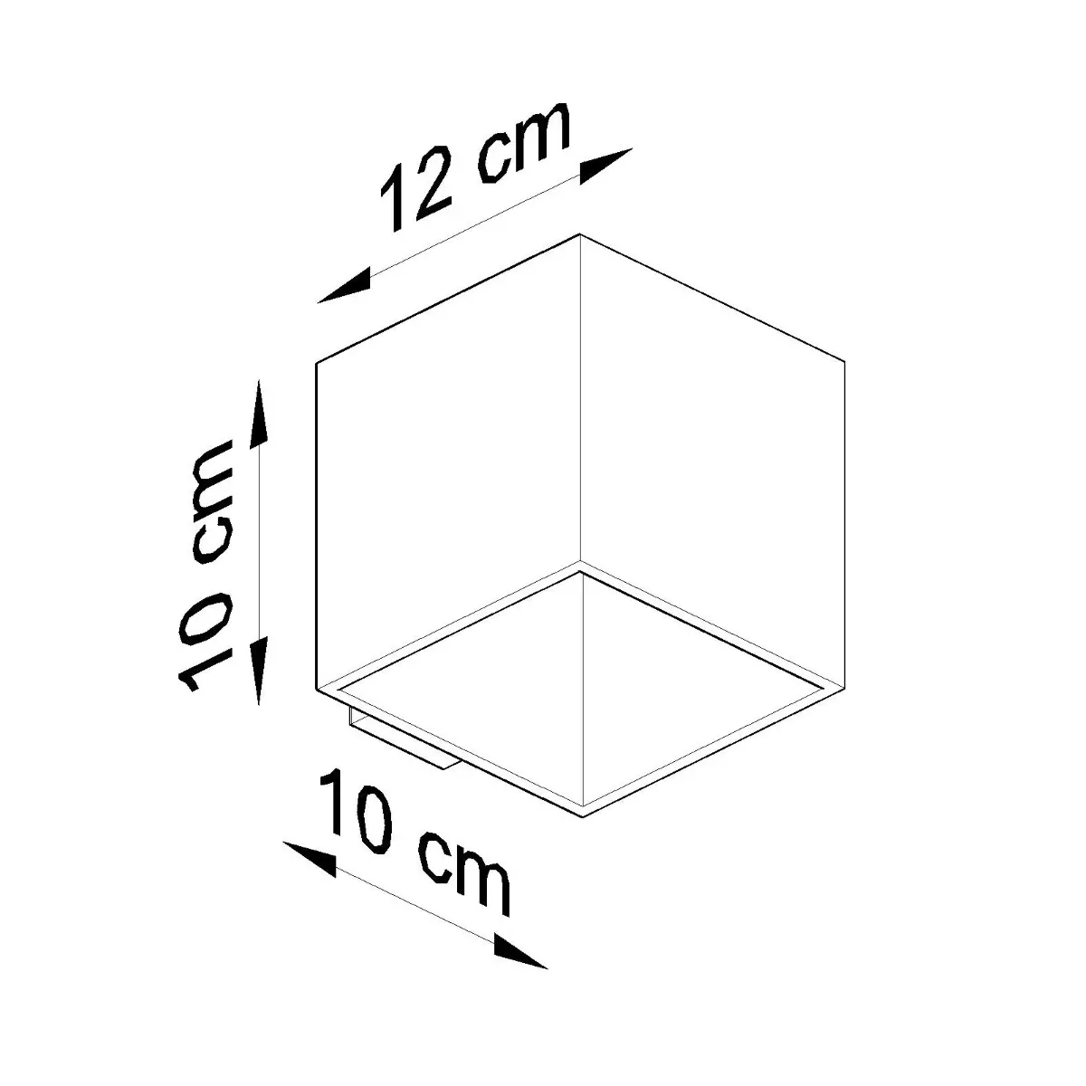 Kinkiet QUAD 1 biały SL.0059 - Sollux Lighting - obrazek 7