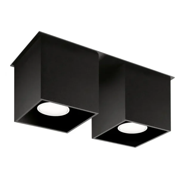 Plafon QUAD 2 czarny SL.0063 - Sollux Lighting