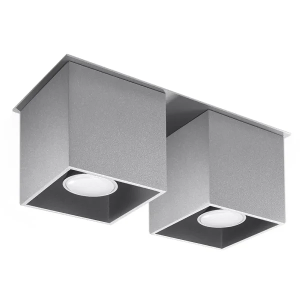 Plafon QUAD 2 szary SL.0064 - Sollux Lighting