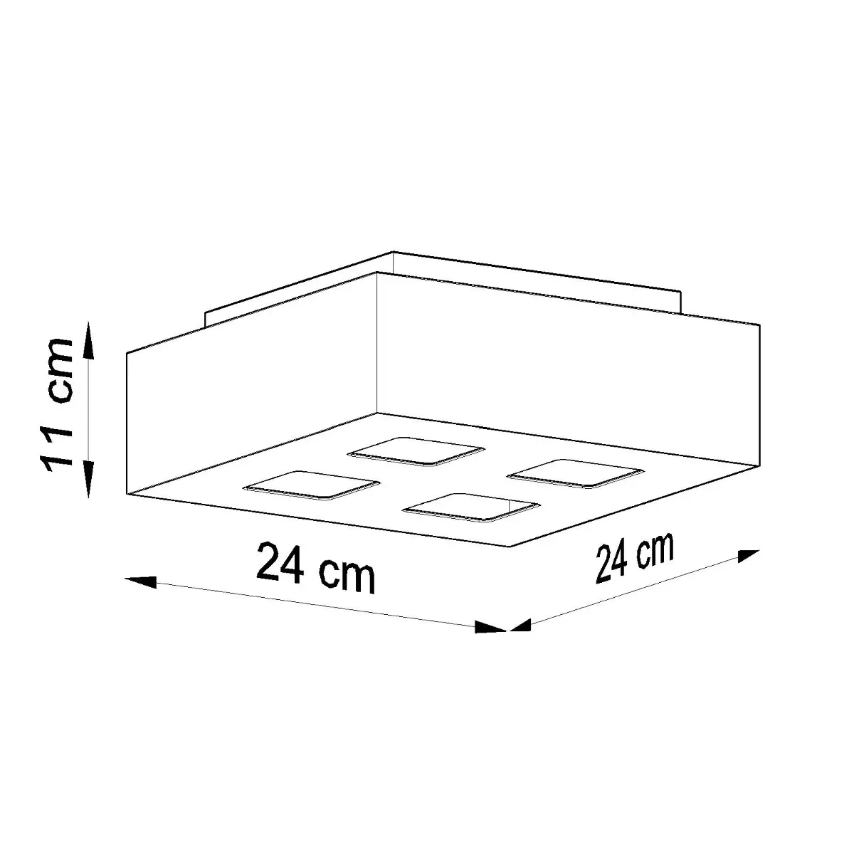 Plafon MONO 4 biały SL.0069 - Sollux Lighting - obrazek 5