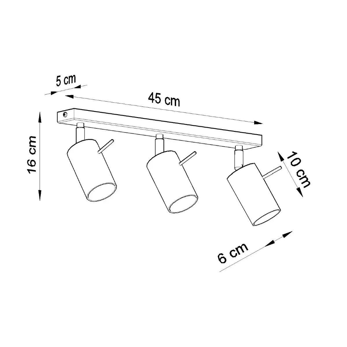 Plafon RING 3L czarny SL.0093 - Sollux Lighting - obrazek 5