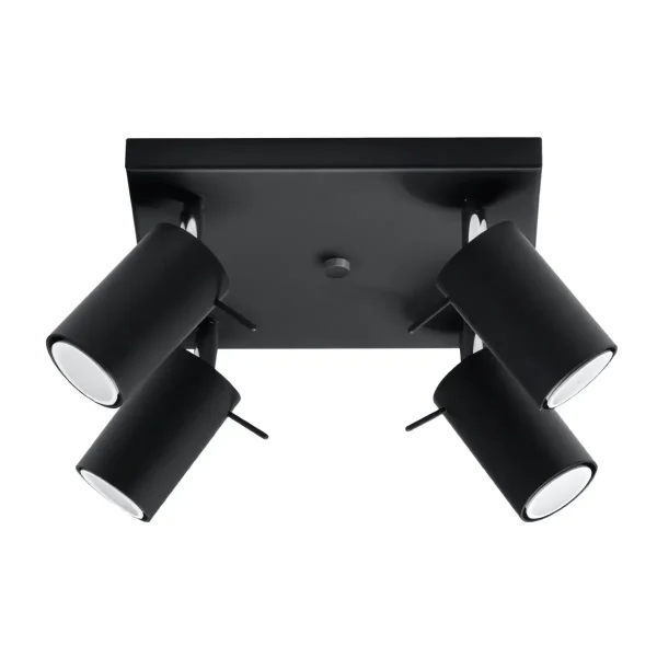 Plafon RING 4 czarny SL.0094 - Sollux Lighting