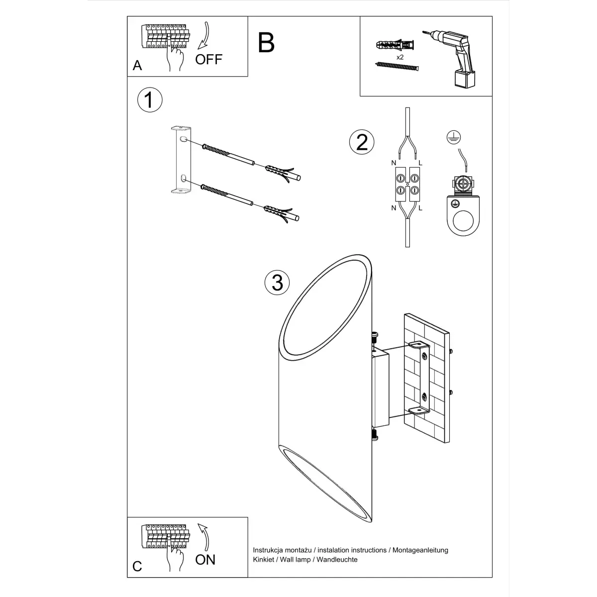 Kinkiet PENNE 30 biały SL.0108 - Sollux Lighting - obrazek 6